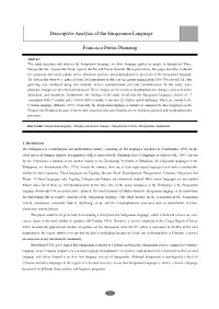 Descriptive Analysis of the Surigaonon Language Francisco