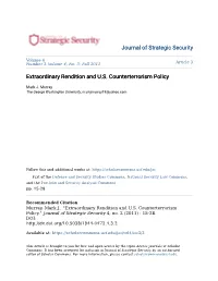 Extraordinary Rendition and U.S. Counterterrorism Policy