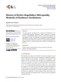 History of Krylov-Bogoliubov-Mitropolsky Methods of Nonlinear Oscillations