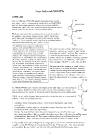 Logic Styles with Mosfets