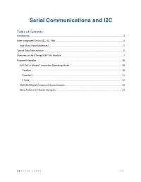 Serial Communications and I2C