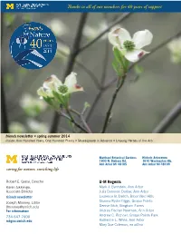 Spring-Summer 2014 Newsletter
