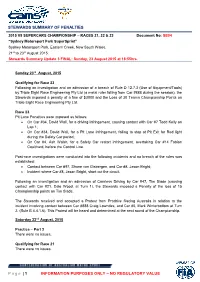 STEWARDS SUMMARY of PENALTIES Page | 1