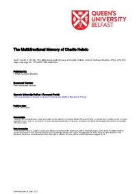 The Multidirectional Memory of Charlie Hebdo