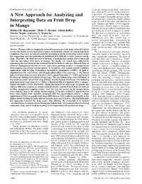 A New Approach for Analyzing and Interpreting Data on Fruit Drop In