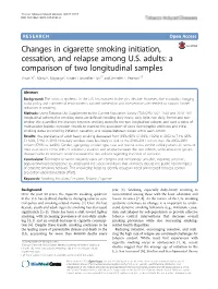 Changes in Cigarette Smoking Initiation, Cessation, and Relapse Among U.S