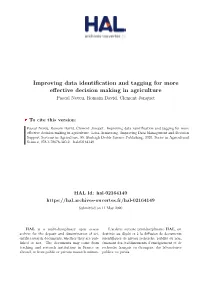 Improving Data Identification and Tagging for More Effective Decision Making in Agriculture Pascal Neveu, Romain David, Clement Jonquet