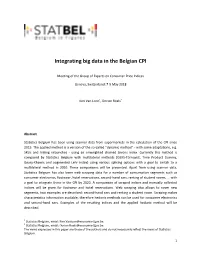 Integrating Big Data in the Belgian CPI