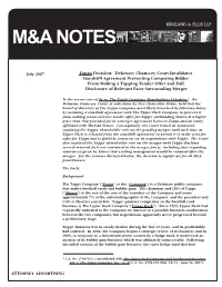 M&A Notes July 2007:M&A Notes June 2007