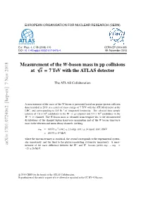Measurement of the W-Boson Mass in Pp Collisions at √ S = 7 Tev