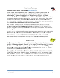 Official District Transcripts