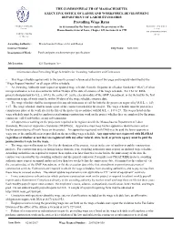 Prevailing Wage Rates CHARLES D