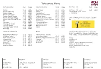 Takeaway Menu