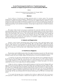 Co-Site Electromagnetic Interference Troubleshooting and Validation of Suppressing Performance by Extrapolation Method