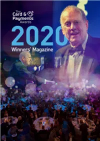 Congratulations to the Winners and Finalists of the Card & Payments Awards 2020