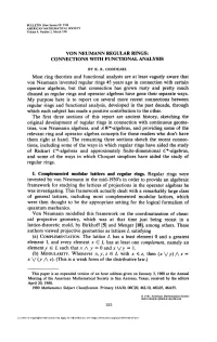 Von Neumann Regular Rings: Connections with Functional Analysis