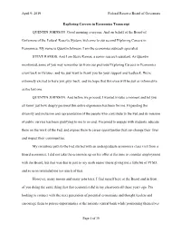 Exploring Careers in Economics Transcript April 9, 2019