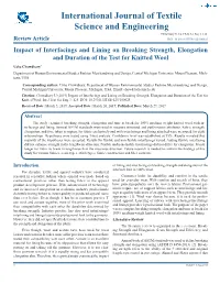 International Journal of Textile Science and Engineering Chowdhary U