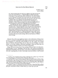Interview by Etta Moten Barnett the Martin Luther King, Jr. Papers Project