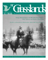Range Management and BC's Ranching Legacy