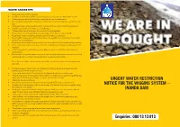 Water Restriction Notice Wiggins System