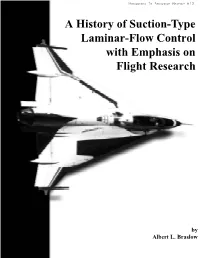 A History of Suction-Type Laminar-Flow Control with Emphasis on Flight Research