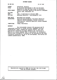 An Annotated Bibliography on ESL and Bilingual Education in Guam and Other Areas of Micronesia