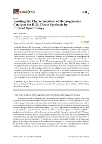 Boosting the Characterization of Heterogeneous Catalysts for H2O2 Direct Synthesis by Infrared Spectroscopy