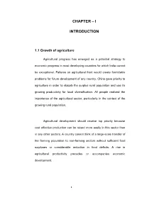 Chapter – I Introduction