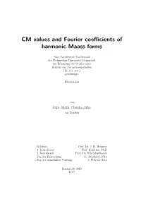 CM Values and Fourier Coefficients of Harmonic Maass Forms