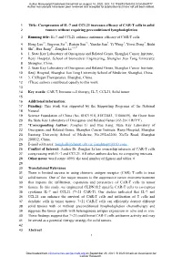Coexpression of IL-7 and CCL21 Increases Efficacy of CAR-T Cells in Solid 2 Tumors Without Requiring Preconditioned Lymphodepletion