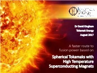 Spherical Tokamaks with High Temperature Superconducting Magnets Progress to Fusion Power