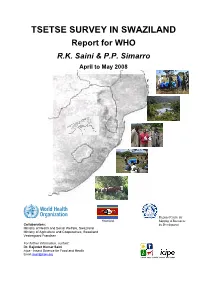 TSETSE SURVEY in SWAZILAND Report for WHO R.K