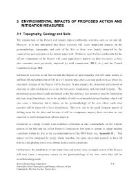 3 Environmental Impacts of Proposed Action and Mitigation Measures