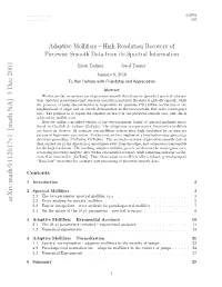 Adaptive Mollifiers – High Resolution Recovery of Piecewise Smooth
