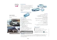 Audi A8/S8 Quick Reference Guide