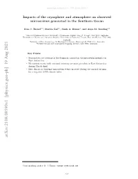 Impacts of the Cryosphere and Atmosphere on Observed Microseisms Generated in the Southern Ocean