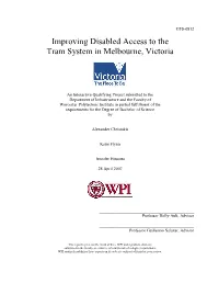 Improving Disabled Access to the Tram System in Melbourne, Victoria