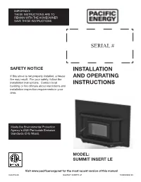 Installation and Operating Instructions Serial