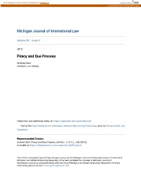 Piracy and Due Process
