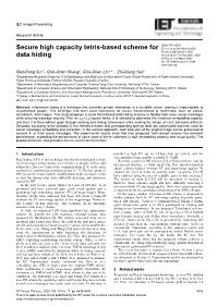 Secure High Capacity Tetris-Based Scheme for Data Hiding