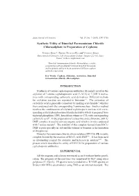 Synthetic Utility of Dimethyl Formaminium Chloride Chlorosulphate in Preparation of Cephems