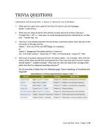 Trivia Questions