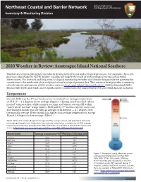 2020 Weather in Review: Assateague Island National Seashore