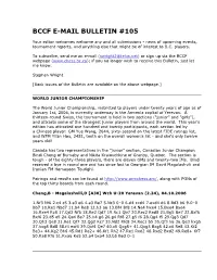 Bccf E-Mail Bulletin #105