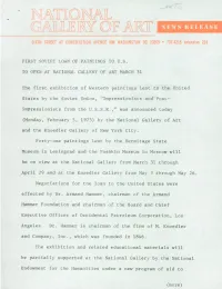 (More) FIRST SOVIET LOAN of PAINTINGS to U.S