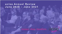 Ucisa Annual Review June 2020 – June 2021 Welcome from the Chair