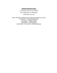 2021 Franklin County Fair Book – 4-H and Open Class – Table of Contents