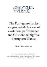 A View of Evolution, Performance and CSR on the Big Five Portuguese Banks