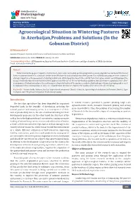 Agroecological Situation in Wintering Pastures in Azerbaijan,Problems and Solutions (In the Gobustan District)